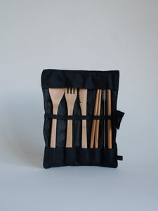 Portable Set of Bamboo Cutlery