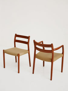 Dinning set of N° 84 Chairs by Niels O. Møller for J.L. Møllers