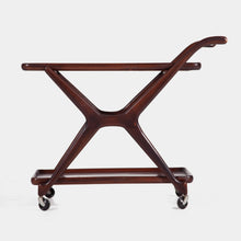 Load image into Gallery viewer, Mid Century Trolley bar in Brown Walnut designed by Cesare Lacca for Cassina