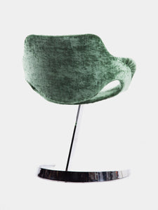 Lovely green Scimitar dining chairs by Boris Tabacoff
